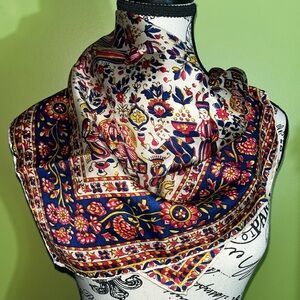 Glentey Floral 100% Silk Scarf